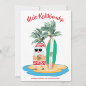 Mele Kalikimaka Tropical Surfing Weihnachten (Vorderseite)