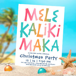 Mele Kalikimaka Tropical Typografy Christmas Einladung