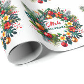 Mele Kalikimaka -Tropical Xmas Geschenkpapier (Rolleneckpunkt)