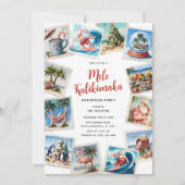 Mele Kalikimaka Tropische Briefmarke Weihnachts-Pa Einladung (Vorderseite)