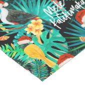 Mele Kalikimaka tropische Dschungel-Vögel Kurzer Tischläufer (Ecke)