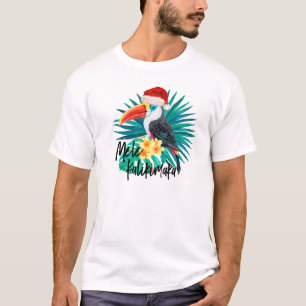 Mele Kalikimaka tropische Dschungel-Vögel T-Shirt