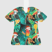 Mele Kalikimaka Tropische Jungle Birds Ornament (Vorderseite)