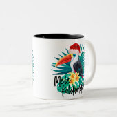 Mele Kalikimaka Tropische Jungle Birds Zweifarbige Tasse (VorderseiteRechts)