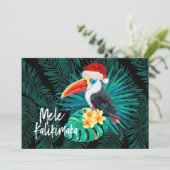 Mele Kalikimaka Tropische Jungle-Vögel Einladung (Stehend Vorderseite)