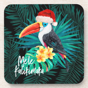 Mele Kalikimaka Tropische Jungle-Vögel Getränkeuntersetzer