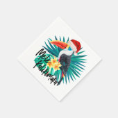 Mele Kalikimaka Tropische Jungle-Vögel Serviette (Ecke)