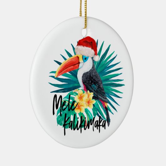 Mele Kalikimaka Tropische Jungvögel Keramik Ornament (Rechts)
