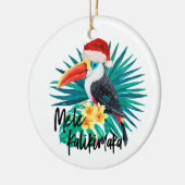 Mele Kalikimaka Tropische Jungvögel Keramik Ornament (Links)