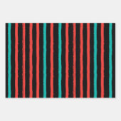 Mele Kalikimaka Tropische Jungvögel und Streifen  Geschenkpapier Set (Vorderseite 2)