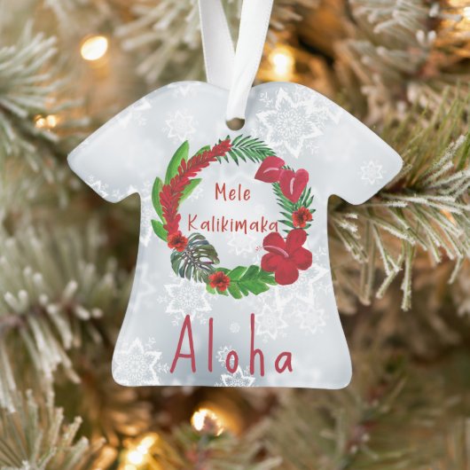 Mele Kalikimaka Tropischer Wreath Ornament (Baum)