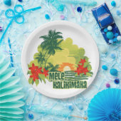 Mele Kalikimaka tropisches Pappteller (Party)