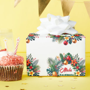 Mele Kalikimaka -Tropisches Weihnachten Geschenkpapier