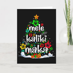 Mele Kalikimaka Tropisches Weihnachten Hawaiianisc Karte