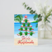 Mele Kalikimaka Turtles Postkarte (Stehend Vorderseite)