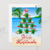 Mele Kalikimaka Turtles Postkarte (Vorne/Hinten)