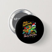 Mele Kalikimaka Turtley Have A Merry Christmas  Button (Vorne & Hinten)