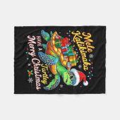 Mele Kalikimaka Turtley Have A Merry Christmas Fleecedecke (Vorderseite (Horizontal))