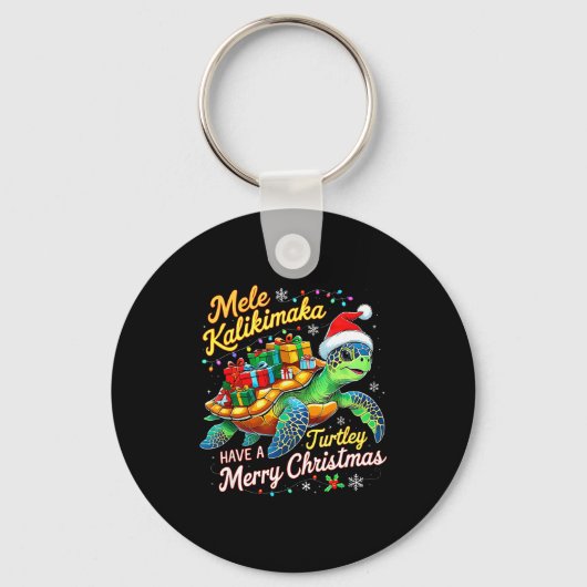 Mele Kalikimaka Turtley Have A Merry Christmas Schlüsselanhänger (Vorderseite)