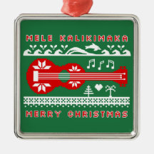 Mele Kalikimaka Ugly Sweater (rot auf Grün)