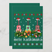 Mele Kalikimaka Ukulele Guitar Gift Ugly Ukulele Einladung (Vorne/Hinten)