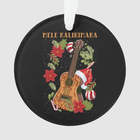 Mele Kalikimaka Ukulele Guitar Gift Ugly Ukulele Ornament (Vorderseite)