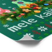 Mele Kalikimaka Ukulele Guitar Gift Ugly Ukulele Poster (Ecke)