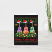 Mele Kalikimaka Ukulele Guitar Ugly Xmas Sweaters Karte (Vorderseite)