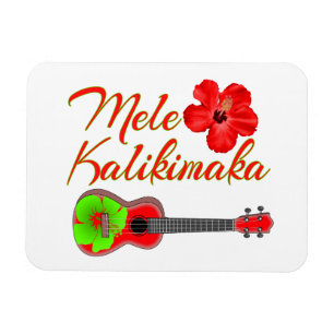 Mele Kalikimaka Ukulele Magnet