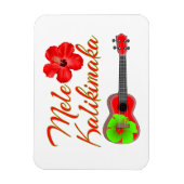 Mele Kalikimaka Ukulele Magnet (Vertikal)
