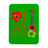 Mele Kalikimaka Ukulele Magnet (Vertikal)