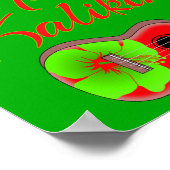 Mele Kalikimaka Ukulele Poster (Ecke)