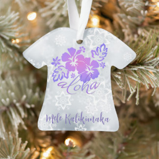 Mele Kalikimaka und Aloha Grußveranstaltung Ornament