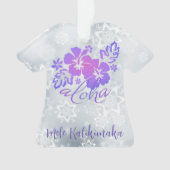 Mele Kalikimaka und Aloha Grußveranstaltung Ornament (Vorderseite)