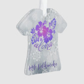 Mele Kalikimaka und Aloha Grußveranstaltung Ornament (Vorderseite)