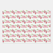 Mele Kalikimaka und Hawaiian Santas Wrappning Pape Geschenkpapier Set (Vorderseite)