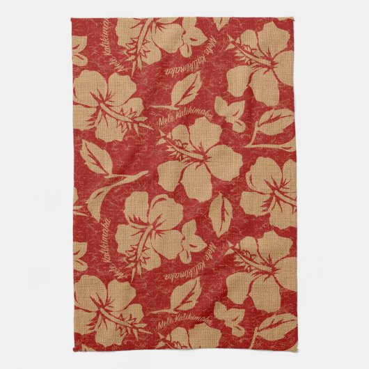 Mele Kalikimaka Vintager Pareau Küchentuch (Vertikal)