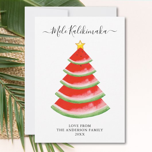 Mele Kalikimaka Watermelon Feiertagskarte