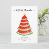 Mele Kalikimaka Watermelon Feiertagskarte (Stehend Vorderseite)