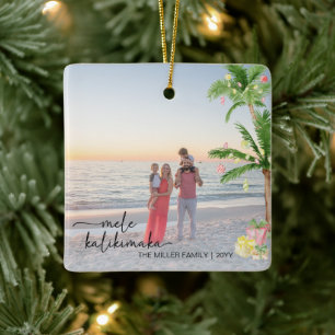 Mele kalikimaka Weihnachten Foto Keramikornament