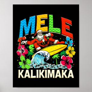 Mele Kalikimaka Weihnachten Weihnachtsfeiertag Wei Poster