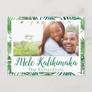 Mele Kalikimaka Weihnachts-Foto-Postkarte Feiertagspostkarte