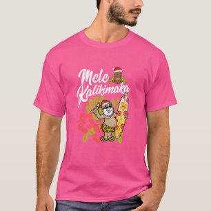 Mele Kalikimaka Weihnachts-Hawaiianische T - Shirt
