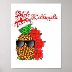 Mele Kalikimaka Weihnachtsananas Poster
