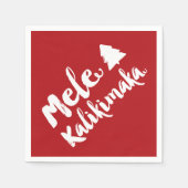 Mele Kalikimaka Weihnachtsbaum-Feier Serviette (Vorderseite)