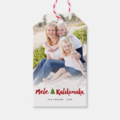 Mele Kalikimaka Weihnachtsbaum Foto Geschenkanhänger (Vorderseite)