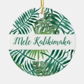 Mele Kalikimaka Weihnachtsferien-Typografie Keramik Ornament (Vorne)