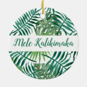 Mele Kalikimaka Weihnachtsferien-Typografie Keramik Ornament (Hinten)