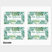 Mele Kalikimaka Weihnachtsferien-Typografie Rechteckiger Aufkleber (Blatt)