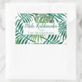 Mele Kalikimaka Weihnachtsferien-Typografie Rechteckiger Aufkleber (Tasche)